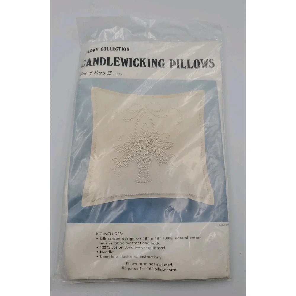 Colony Collection‎ Candlewicking Pillows Bow of Roses II Kit 11784 New